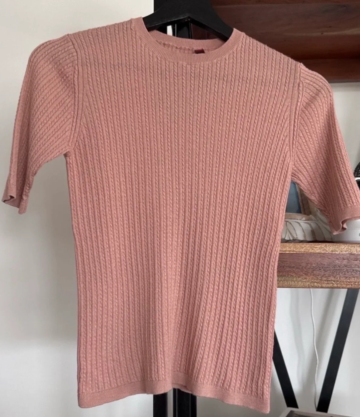 Max Mara Studio Feinstrick-Pullover – Puderrosa – Gr. S