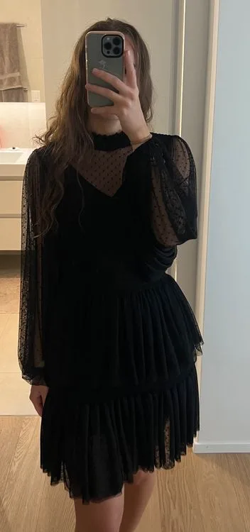 MAJE Spitzenkleid Schwarz - Gr. 34/36