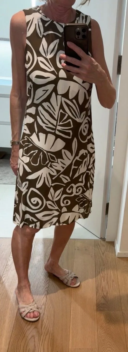 Luisa Cerano Sommerkleid – Mokka/Creme – Gr. 34