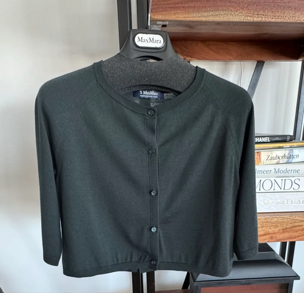 NEU - Max Mara Cardigan aus Schurwolle – Dunkelgrün – Grösse S