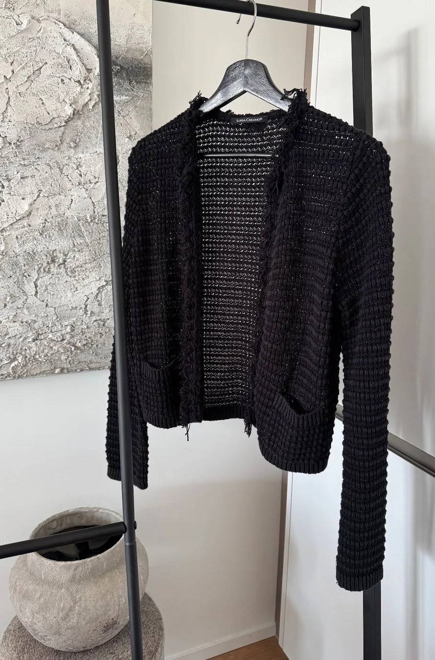 NEU Luisa Cerano Strickjacke Schwarz – Gr.34